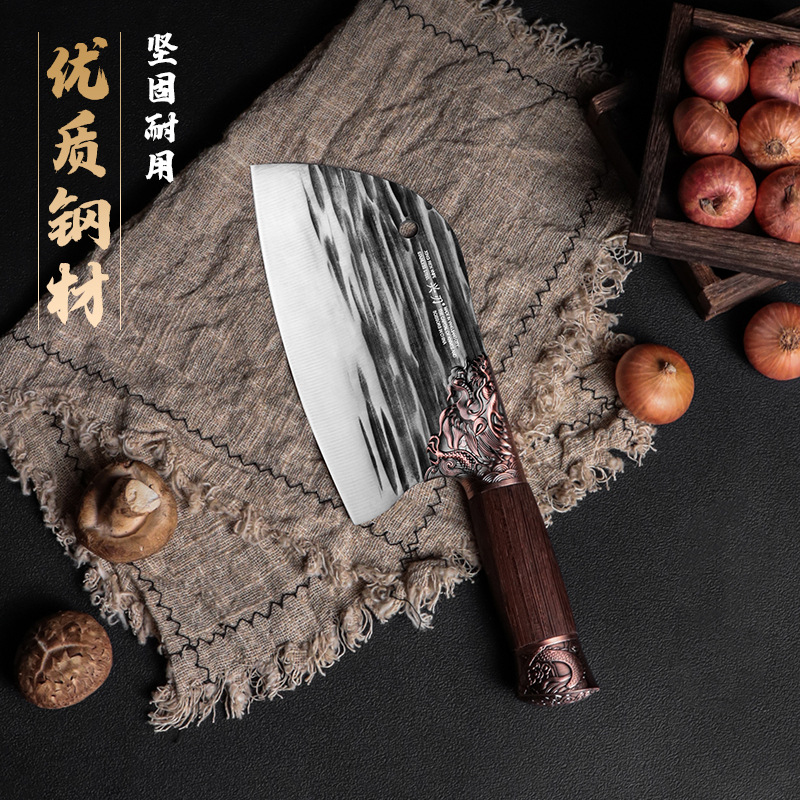 New Product Recommended Stainless Steel Forging Bone-Cutting Knife Household Vegetable Cutting Knife Hammer Sharp Internet Celebrity Kitchen Knife Wholesale