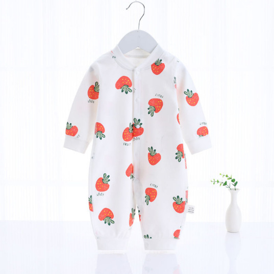 One-Piece Delivery Pure Cotton Baby Jumpsuit Spring and Autumn Long Sleeve Full Moon Monk Clothing Class a Baby Newborn Clothes Baby Clothes