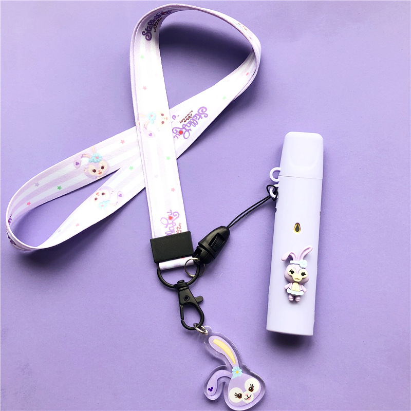 电子烟杆保护套 液态硅胶底壳,创意卡通diy,配亚克力吊牌挂绳   悦刻