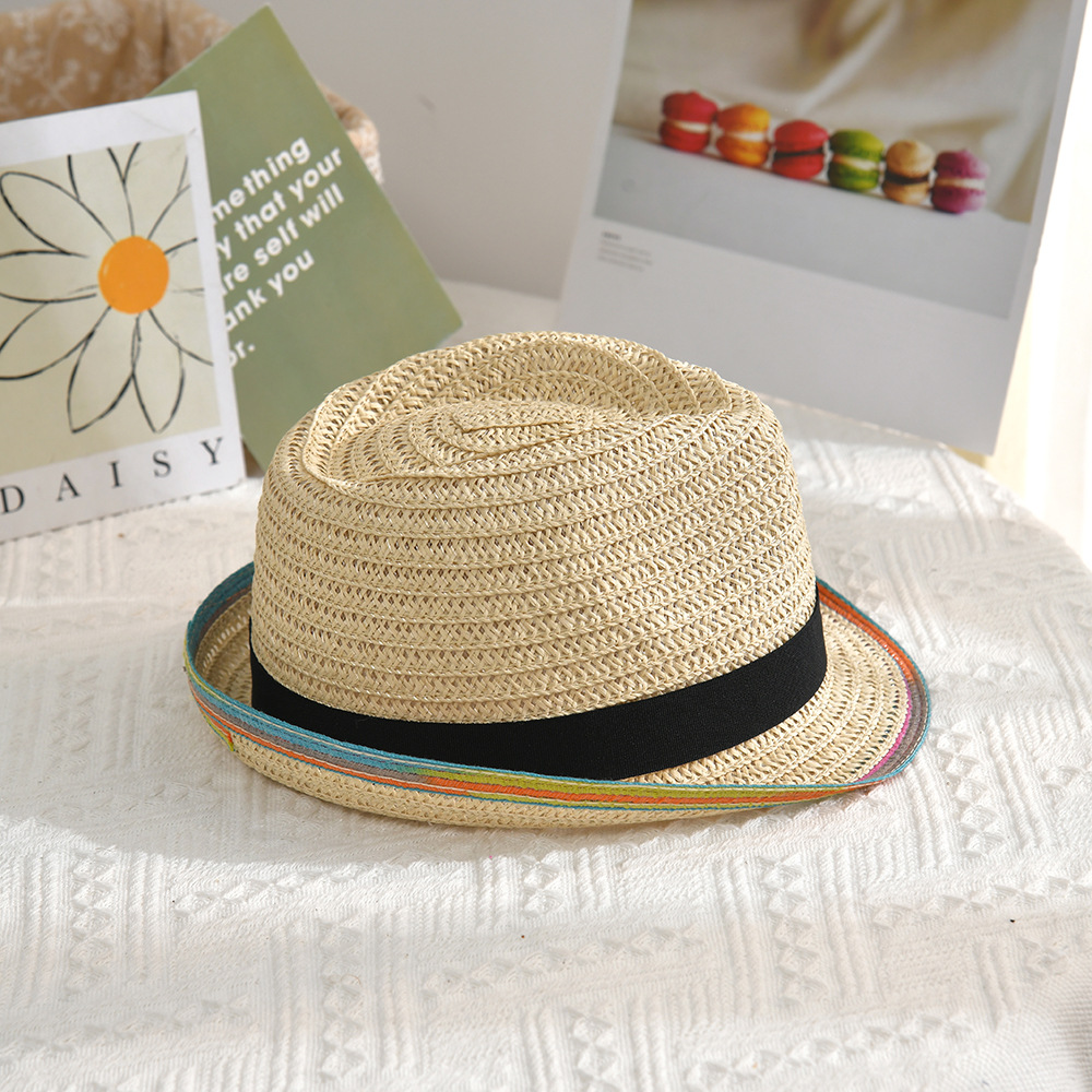 British Summer Vacation Hat Sun Protection by the Sea Sunshade Panama Fedora Hat Vacation Straw Hat Beach Hat