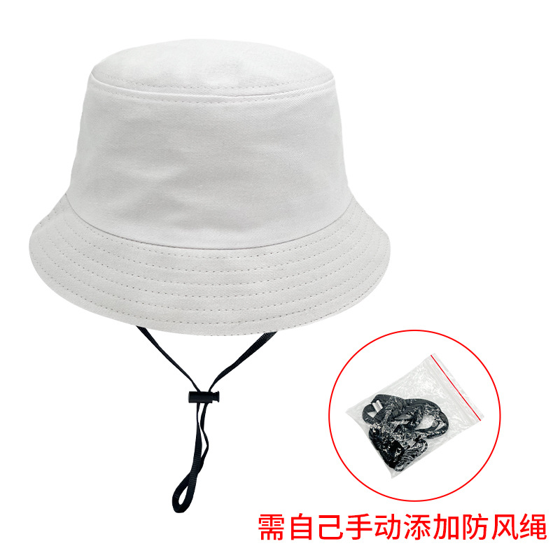 Summer Pure Cotton Big Head Circumference Bucket Hat Women's Face Slimming Face Cover Ultraviolet-Proof Sun Protection Hat Big Brim Sun Hat