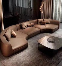 北欧轻奢简约现代网红弧形组合沙发大小户型客厅异形沙发