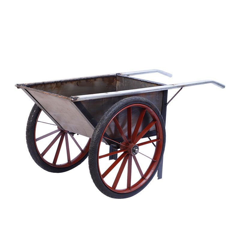 垃圾手推车人力二轮垃圾桶环卫清运车户外铁加厚工地斗车家用铁斗