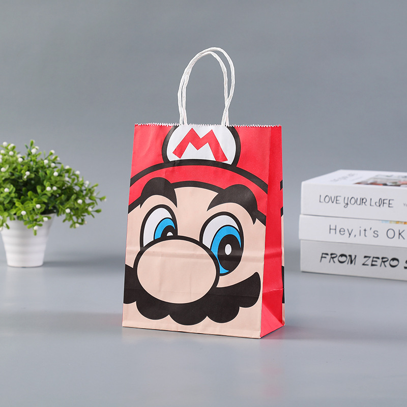 Anime Game Character Packaging Bag Birthday Party Holiday Gift Candy Bag Kraft Paper Portable Gift Bag