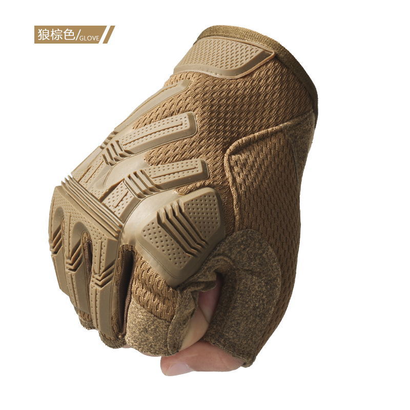 Outdoor Tactics Gloves Mountaineering Sports Half Finger Gloves Motorcycle Riding Protective Labor Protection Work Tool Gloves for Men