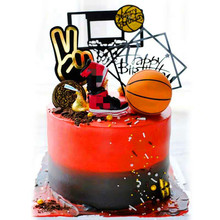 迷你篮球 篮球鞋蛋糕摆件 男神男朋友老公礼物蛋糕摆件插牌