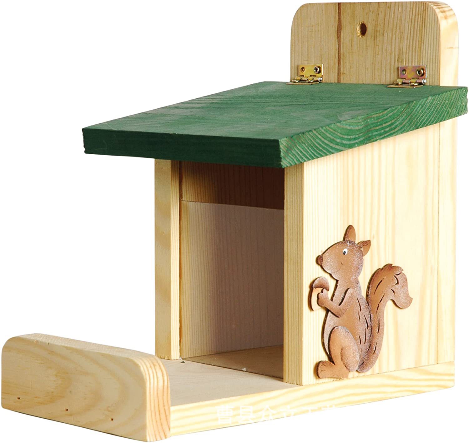 Wooden Hanging Squirrel Feeder Squirrel Feeding Box Garden Wooden Feeder Squirrel Nest Garden Pendant