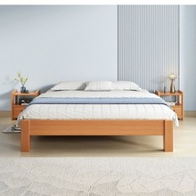 无床头榉木榻榻米床全实木床架卧室小户型无靠背床简约现代落地床