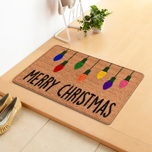 跨境可爱圣诞节字母家用进门垫吸水垫客厅厨房地垫卧室地毯代发