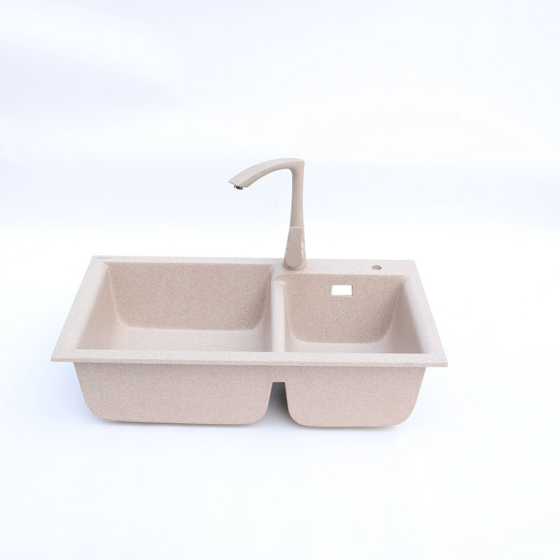 Household Quartz Sink Kitchen Handmade Sink Vegetable Basin Quartz Stone Handmade Vegetable Basin Sink One Piece Dropshipping