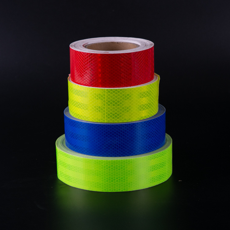 供应pvc货车反光贴 大卡车反光贴纸荧光绿系列 卷状反光膜车身贴