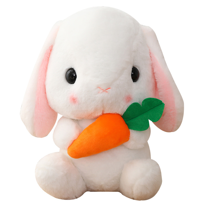 Plush Toy Long Ears Rabbit Radish Little White Rabbit Doll Pillow Large Size Cute Ragdoll One Piece Dropshipping