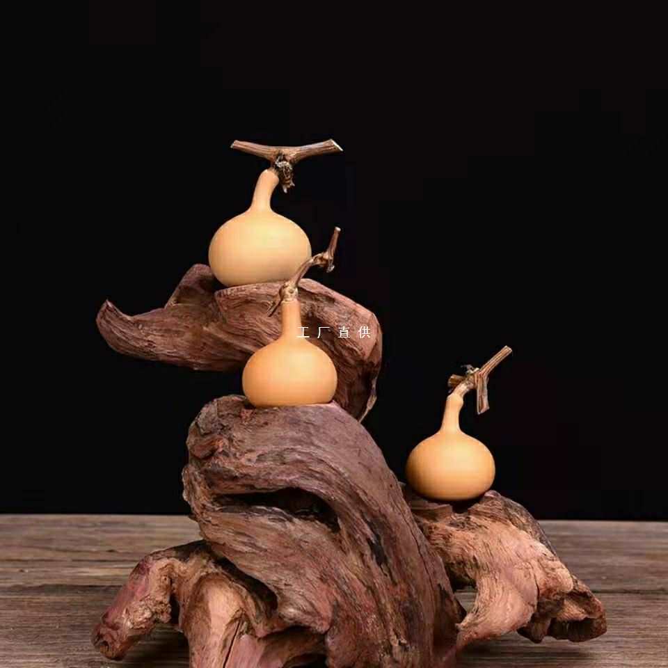 天然独霸单肚葫芦文玩手捻蒜头小葫芦车饰摆件便携独柄葫芦手把件