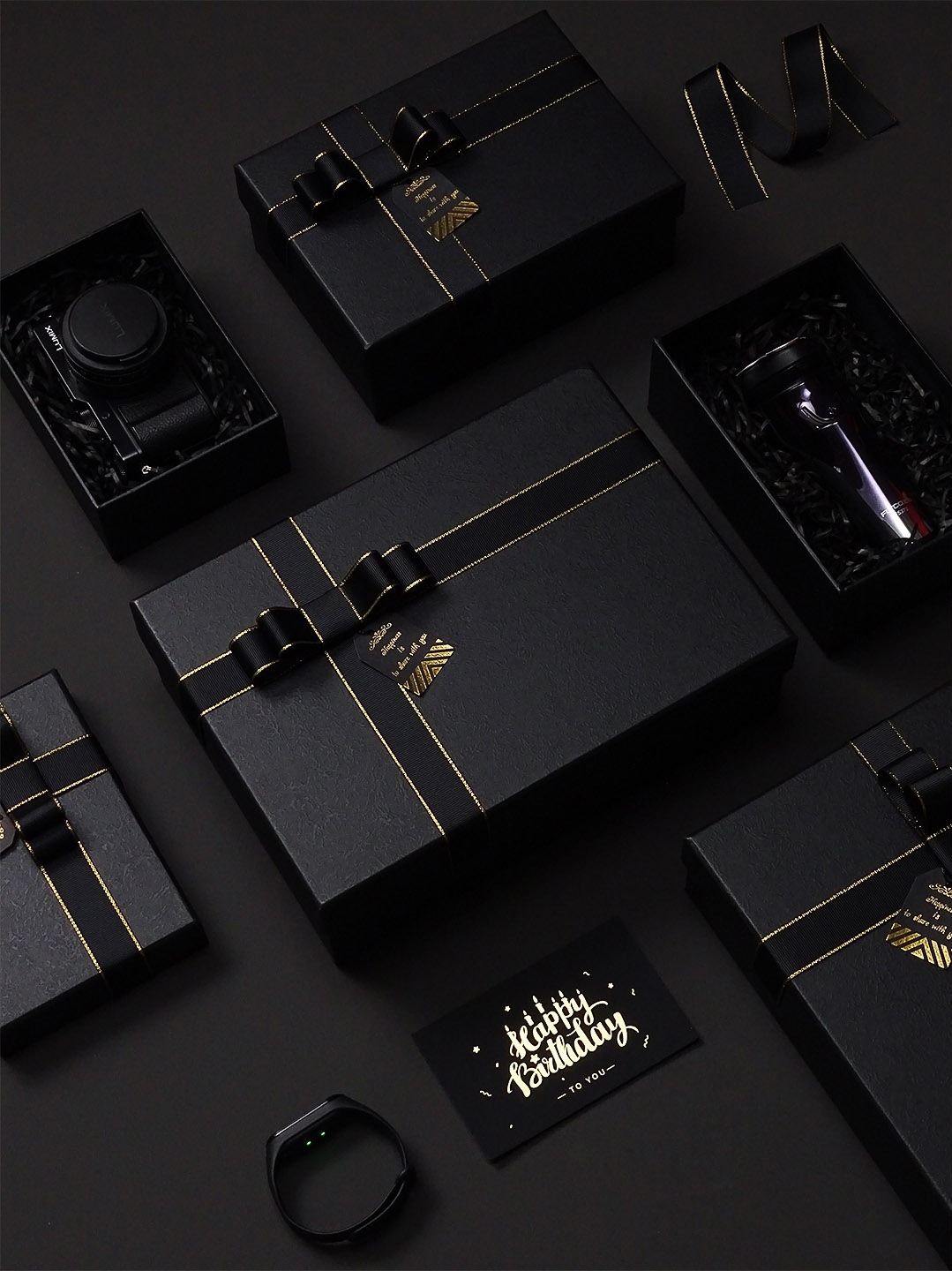 礼品盒精致男生款ins风生日礼物盒包装空盒大号简约黑色礼盒喜糖