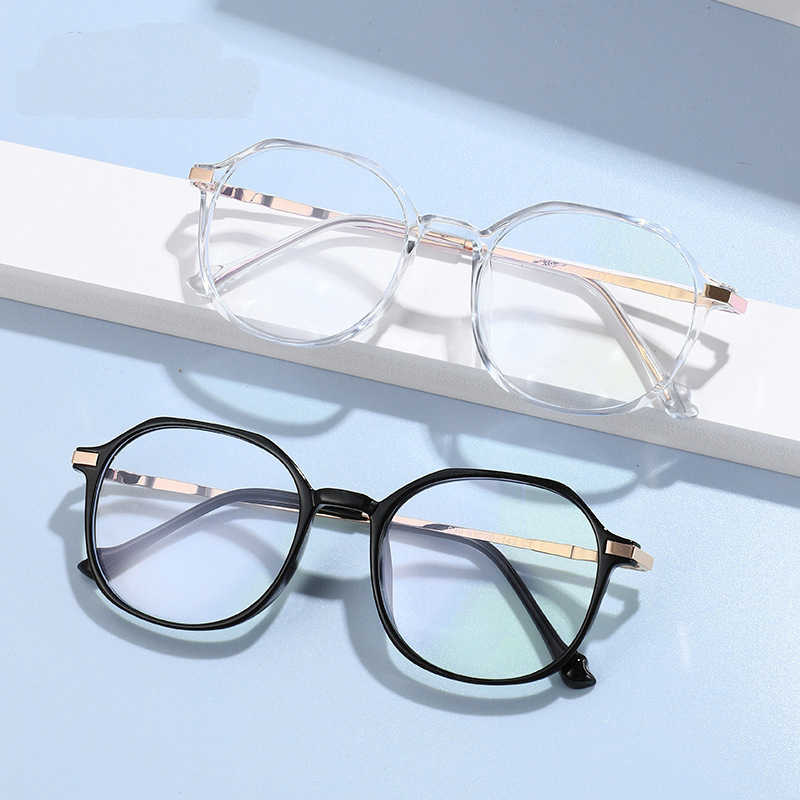 2021新款多边大框防蓝光眼镜素颜街拍平光镜239男女时尚框架眼镜采购