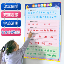 汉语拼音挂图墙贴小学生字母表一年级声母韵母拼读训练学习神器