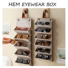 墨镜收纳盒旅行便携眼镜太阳镜包多格折叠眼睛袋女抗压大容量挂式