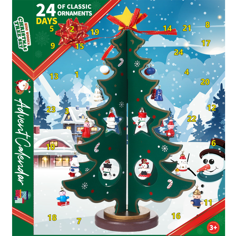 24-Day Countdown Blind Box Christmas Gift Blind Box Toy DIY Christmas Tree Pendant Gift Christmas Crafts