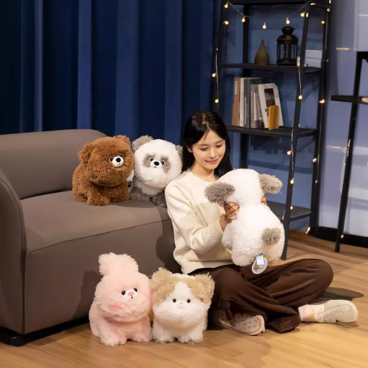 跨境新款绵绵 系列软萌公仔毛绒玩具棉花兔子玩偶抱枕娃娃厂家批