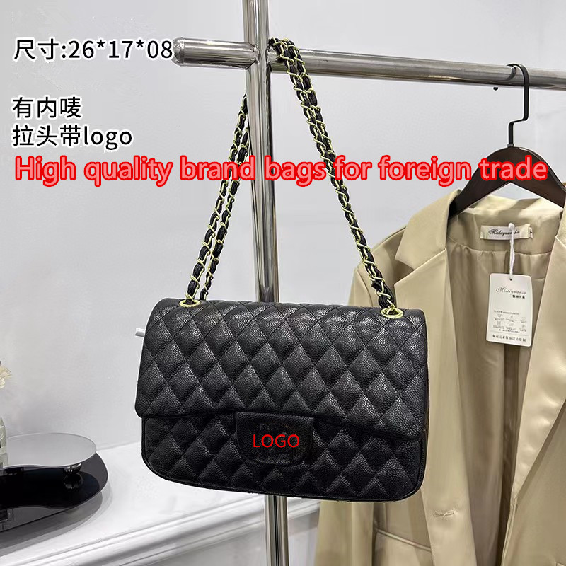 Foreign Trade High-Grade CF Rhombus Caviar Classic Classic Style Bag Shoulder Chain Cross-Body Bag One-Piece Wholesale