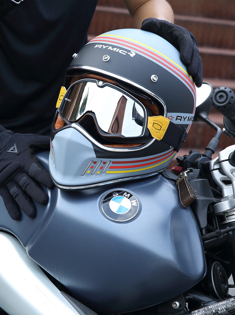 rymic全盔覆式漫步者复古盔男女摩托车个性机车哈雷摩托头盔-阿里巴巴