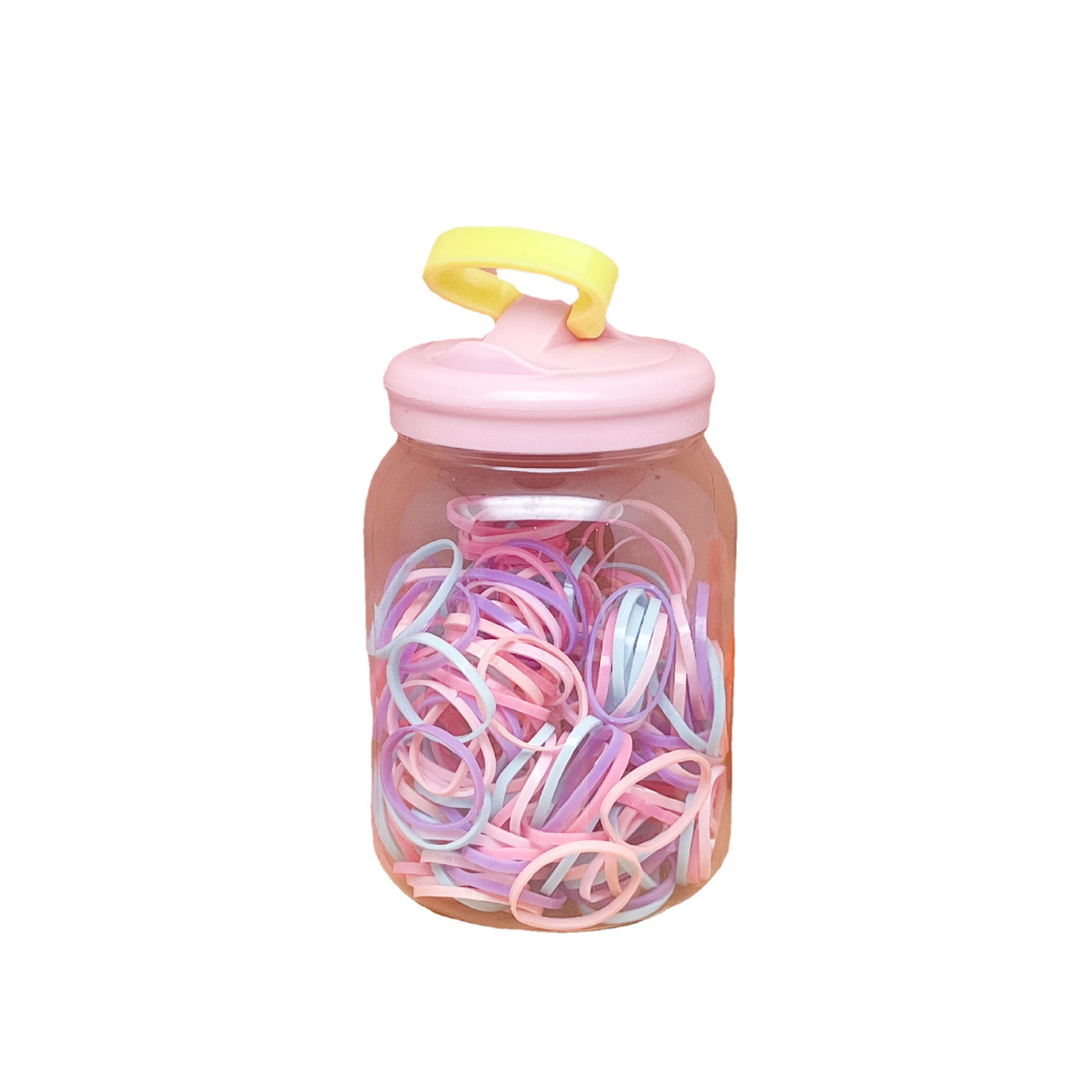 New Korean Style Bottled Children's High Elastic Rubber Band Baby Does Not Hurt Hair Do Not Cry Hair Rope High Quality Disposable Rubber Band