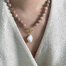 小众设计感锁骨链个性甜美不规则有瑕疵天然巴洛克珍珠项链女