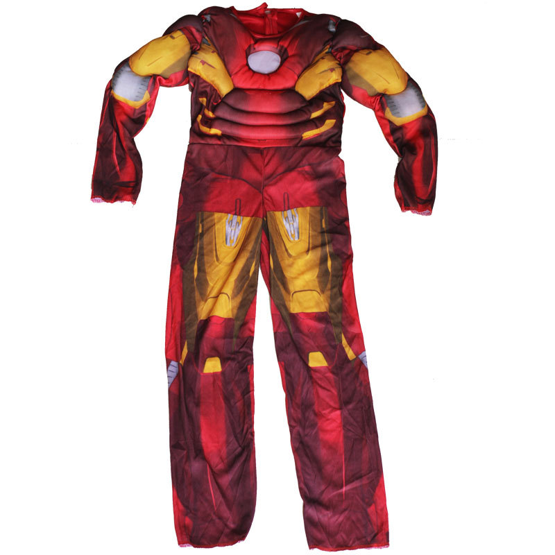 钢铁侠衣服儿童肌肉服装动漫coplay跨境货源厂家直销万圣节表演服