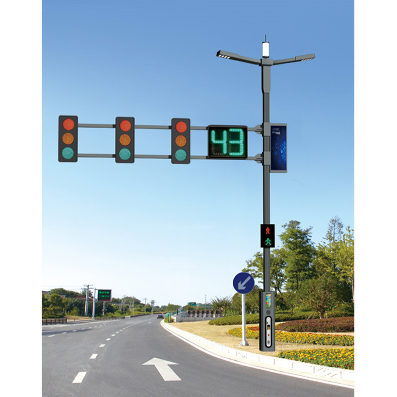 盛泰厂家供应共杆路灯 红绿灯交通指示牌综合杆道路交通多功能杆