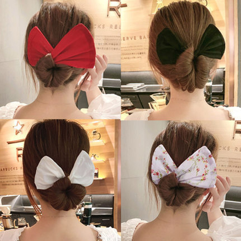 New Amazon Cross-Border Deft Bun Korean Bow Magic Twist Hair Curler Lazy Ball Head Hair Accessories