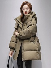 商场同款中长款羽绒服女冬季2023年新款女款时尚收腰韩版休闲外套