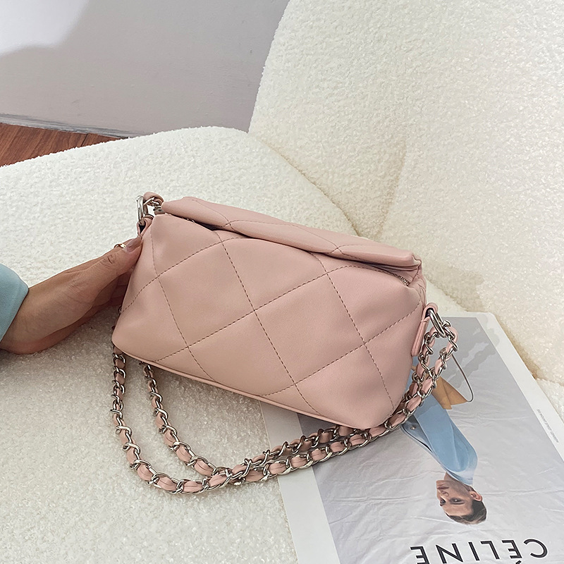 Trendy Women's Bags 2023 New Bags Women's Fashion Shoulder Bag All-Match Rhombus Chain Bag Women's Cross-Body Bag