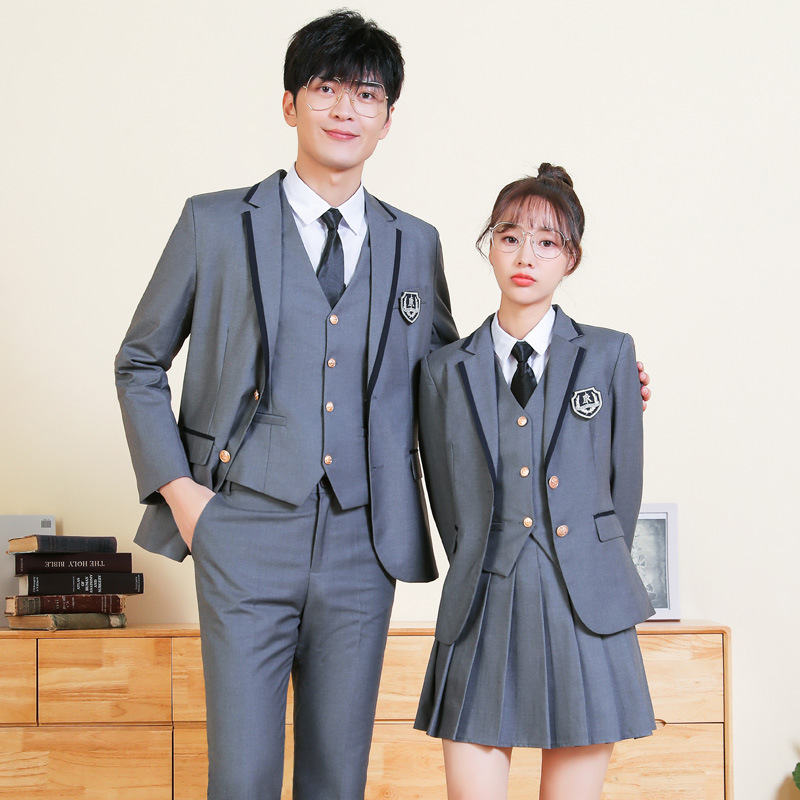 班服秋季套装英伦学院风西装高中生毕业服初中生校服运动会班服