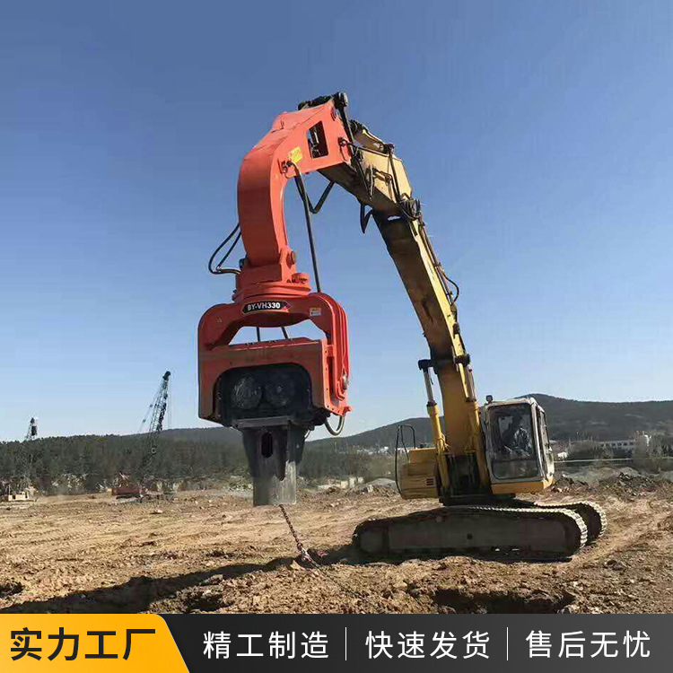 挖掘机光伏钢板桩机 打桩液压打桩机 振动锤价格-阿里巴巴