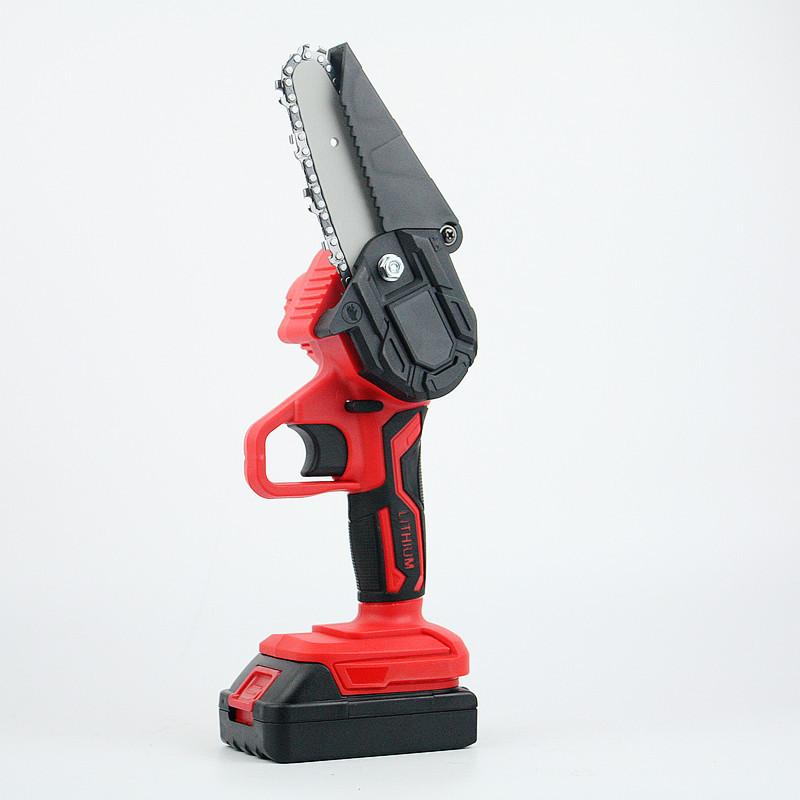 手持动修枝锯 电式小型电动锯园林伐木4寸迷你电链锯锂电锯