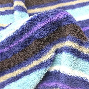 印花舒棉绒羊羔绒条子分散印花梳棉绒双面舒棉绒布料服装家纺面料