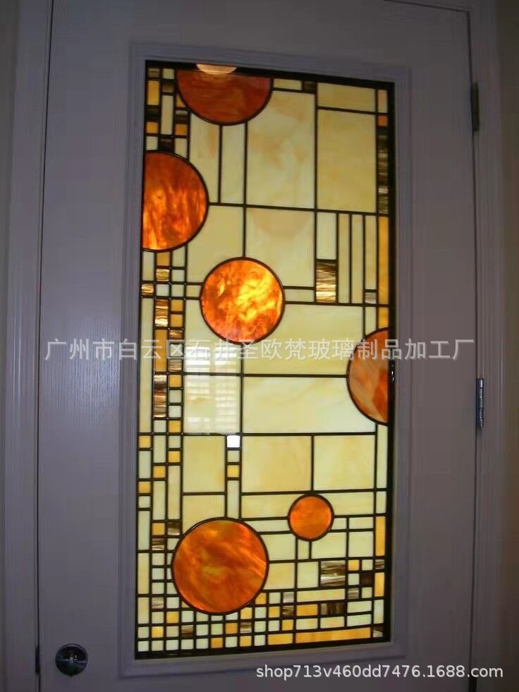 移门柜门衣柜艺术玻璃实木门金属铜条镶嵌玻璃高级欧式艺术玻璃