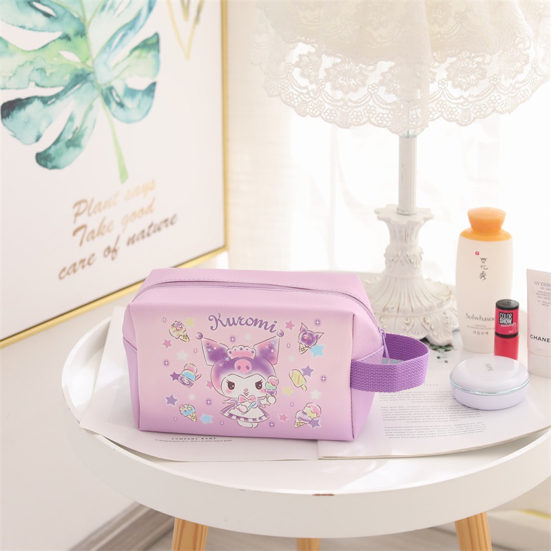 Japanese Cartoon Cinnamoroll Babycinnamoroll Large Capacity Portable Cosmetic Bag Dream Clow M Leather Student Pencil Case Stationery Case