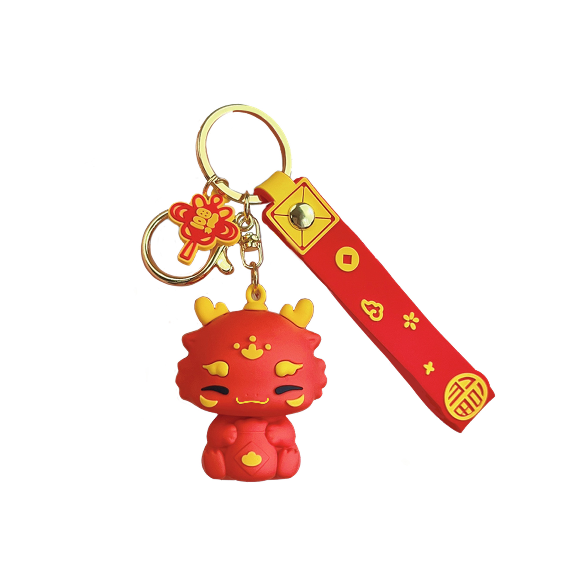 Gift Twelve Zodiac Dragon Year Keychain Wholesale Cute Small Gift Key Chain Student Bag Cute Dragon Year Pendant