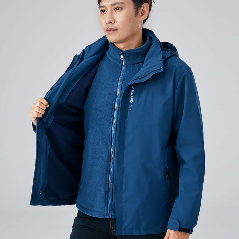 三合一工作服两件套防水加厚外套工衣印冬季冲锋衣新款定 制logo