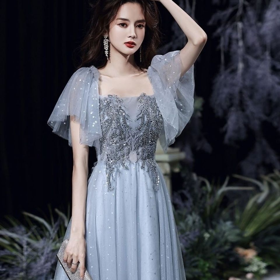 宴会晚礼服女款高端大气学生礼服气质长款公主仙气主持人裙