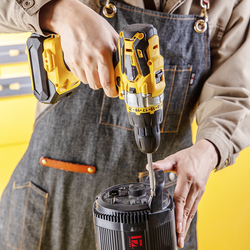 得力16v充电式起子电改锥 电动家用锂电冲击钻手电钻电动螺丝刀