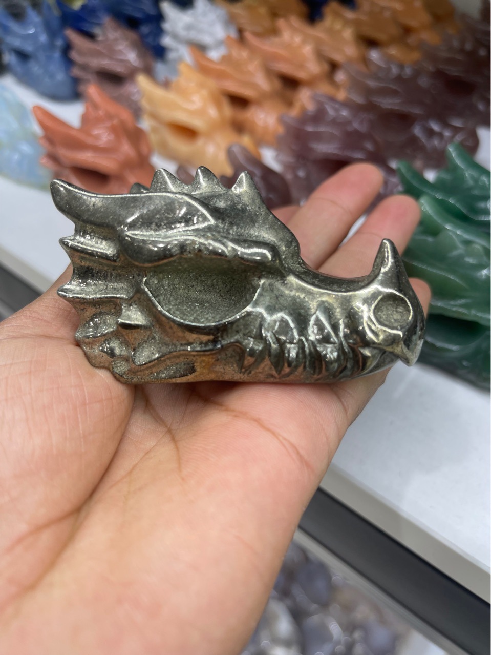 天然黄铜矿原石摆件雕刻工艺品家居摆设