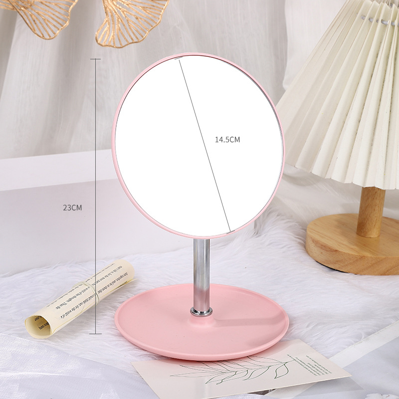 Mirror Desktop Makeup Mirror Hd Stand Princess Mirror Girl Student Dormitory Desktop Dressing Mirror Simple Hairdressing Mirror