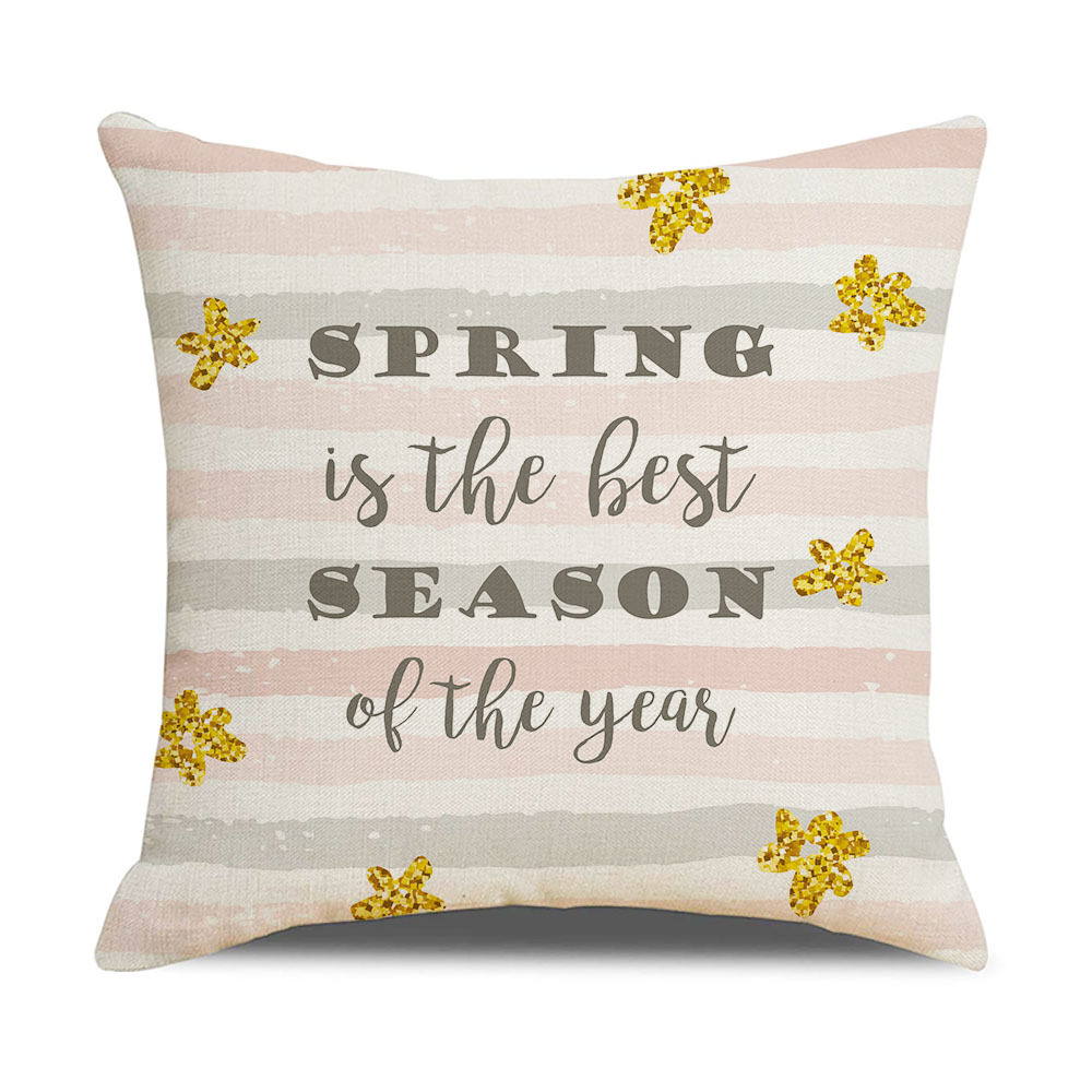 European and American Pink Modern Simple Linen Throw Pillowcase Office Sofas Siesta Cushion Household Supplies Pillow Cover