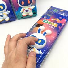 学生文具笔盒男孩女孩创意铅笔盒儿童减压立体塑胶兔子火箭收纳盒