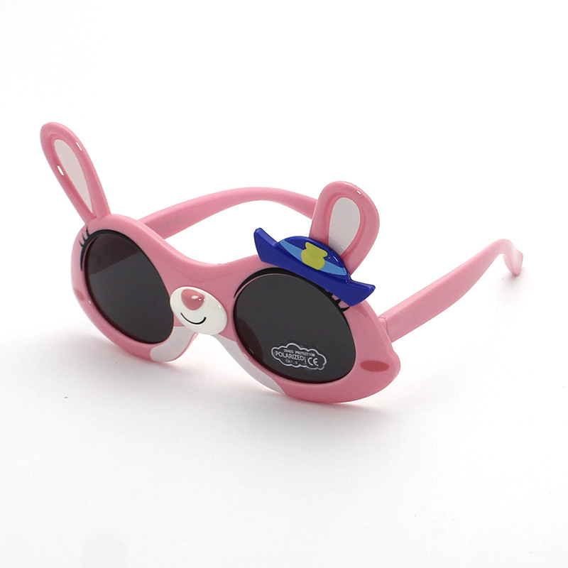 Children's Polarized Sunglasses New Cartoon Rabbit Fashion Sunglasses Boys and Girls Silicon Party Decoration Glasses Factory Wholesale