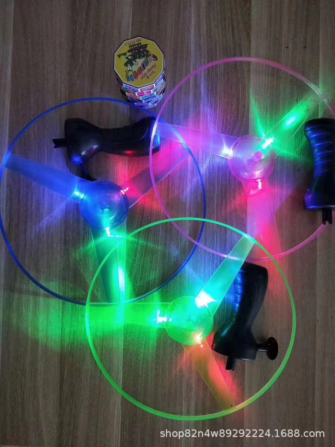 Factory Direct Sales Large Cable Luminous UFO Colorful Frisbee Flash Toy Stall Night Market Wholesale