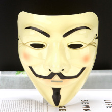 跨境环保PVC吸塑V脸面具 穿冷光线专款底胚电影装扮同款道具面具