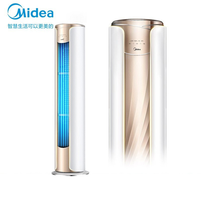 美的 圆柱柜机空调 舒适星 科技无风感 新一级能效 客厅变频冷暖